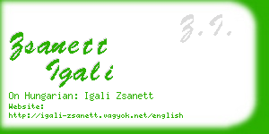 zsanett igali business card